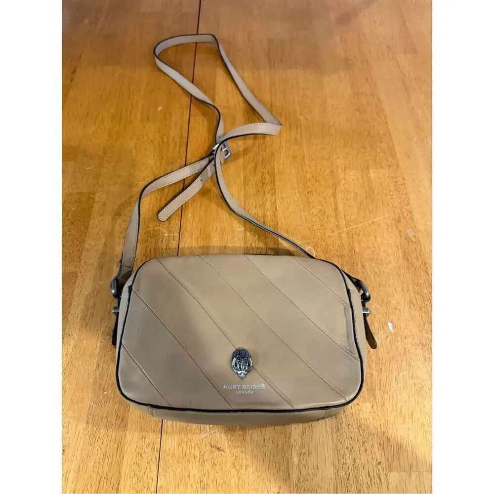 Kurt Geiger London Kensington Leather Tan Crossbody Bag